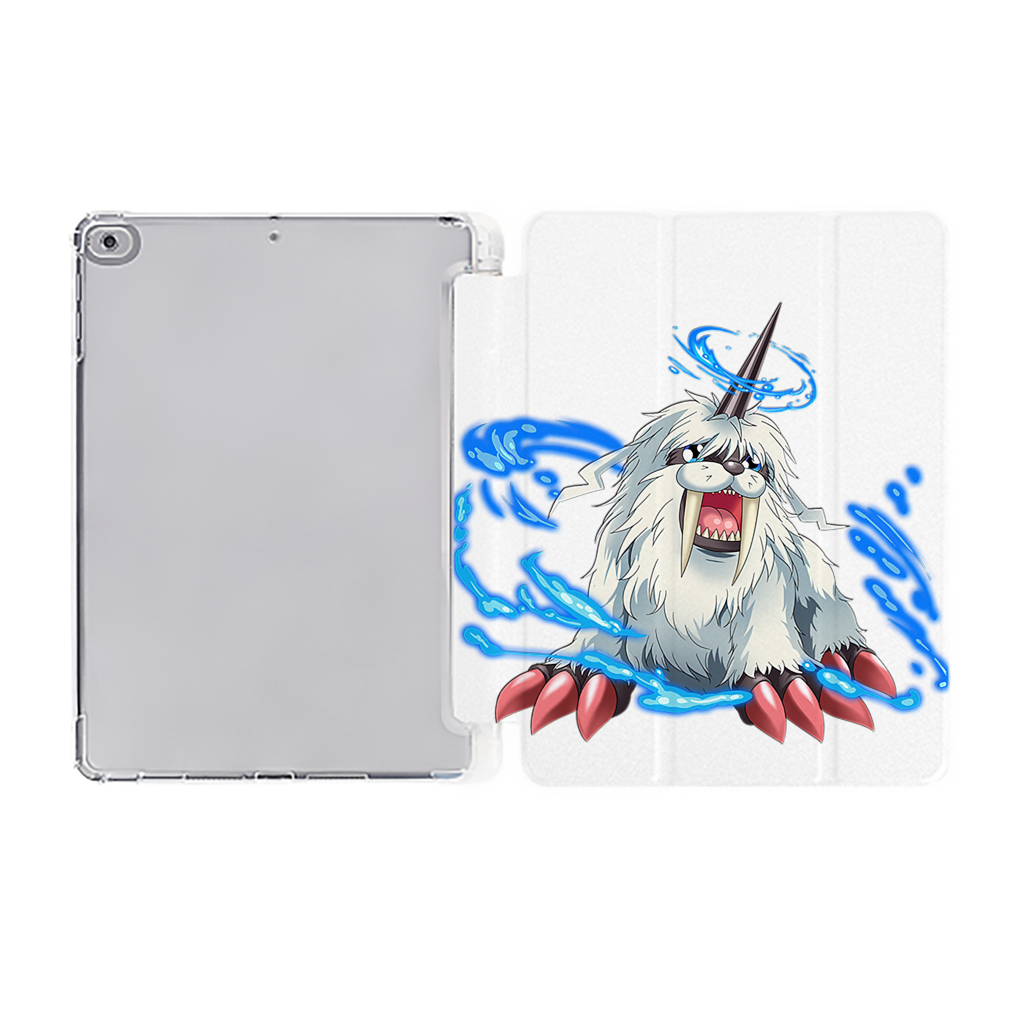 （画像用） Digimon デジタルモンスター/デジモン IPad ケース ペン収納付き 三つ折りスタンド PUレザー×シリコン 対応機種9.5/10.5/10.9インチ